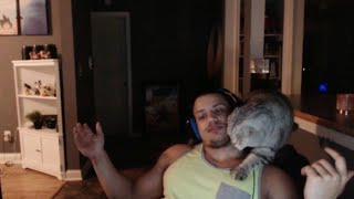 Tyler1s cat cheers him up after a bad League game [upl. by Uahc]