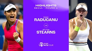 Emma Raducanu vs Peyton Stearns  2024 Seoul Round 1  WTA Match Highlights [upl. by Gomez846]