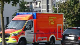 Hornwechsel RTW Berufsfeuerwehr Hamm auf Einsatzfahrt [upl. by Annagroeg52]