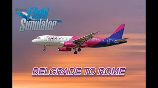 WizzAir Airbus A320 Belgrade Nikola Tesla Airport to Rome Ciampino Airport [upl. by Ahsiri]