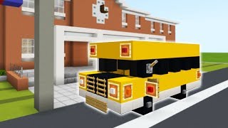 Minecraft Tutorial How To Make A School Bus quot2019 City Tutorialquot [upl. by Krasner215]