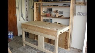 Folding work bench with storage [upl. by Blayne]