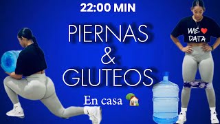 PIERNAS Y GLÚTEOS EN CASA CON UN BOTELLON Y BANDA ELÁSTICA [upl. by Ahsehat]