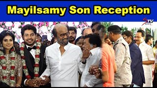 RajiniShankarBharathirajaMK StalinVivekJayamRavi amp More Celebrities at Mayilsamy Son Reception [upl. by Rebmik]