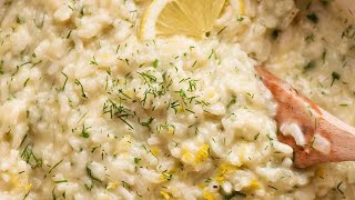 Creamy Lemon Herb Baked Risotto  NO STIR NO SAUTE [upl. by Ardnuasac836]