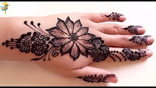 New stylish back hand mehndi design  easy latest mehndi design  Arabic mehndi design [upl. by Oicul]