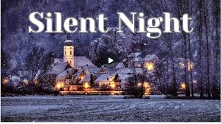 Silent Night Holy Night  Lyric Video  Piano Instrumental  Christmas Carol [upl. by Eecyak]