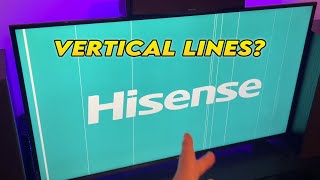 hisense on the TV screen show vertical bar [upl. by Naujik]