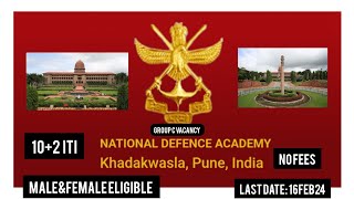 NDA RECRUITMENT 2024  NATIONAL DEFENCE ACADEMY NOTIFICATION 2024 TAMIL  pune [upl. by Olivero]