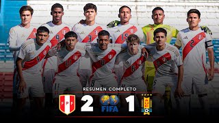 PERÚ VENCIÓ a URUGUAY con GOLAZOS de GUZMÁN y GOICOCHEA  PERÚ 21 URUGUAY  AMISTOSO SUB20 [upl. by Enytsirhc]