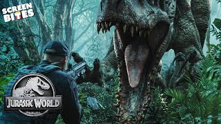 Indominus Rex vs Park Security  Jurassic World 2015  Screen Bites [upl. by Libys]