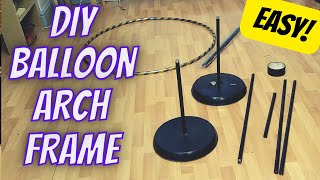 HOW TO Make A DIY Balloon Arch Frame With Lamp Stands [upl. by Lyon485]