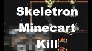 Terraria 124 Minecart Skeletron kill [upl. by Alma]