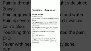 Tonsillitis Homeopathic Treatment homeopathy tonsil doctor medical health [upl. by Trisha]