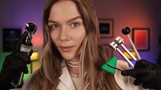 Fastest ASMR Medical Combo Cranial Nerve Exam Ear Exam Ear Cleaning Hearing Test Eye Exam [upl. by Mackie]