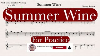 Summer Wine  Nancy Sinatra  Sheet music for Practice [upl. by Sacrod]