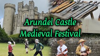 Arundel Castle Medieval Festival 2024  Part ONE  Knights Archers Falconry Castle Keep amp Gardens [upl. by Aman]