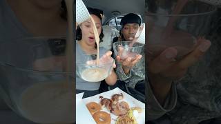 Krispy Kreme’s Thanksgiving Donuts Mukbang with Hot Chocolate and Caramel Latte [upl. by Nerrak]