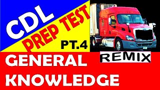 CDL Prep Test  General Knowledge Part 4 Remix All States  All Answers Read [upl. by Annovoj]