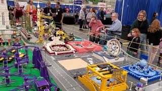 Legoland mini Carnival at Sherwood Park Alberta miniature train show 42022 [upl. by Fotinas]