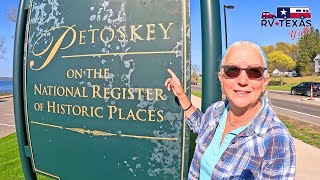 Petoskey Michigan  Hearthside Grove Motorcoach Resort  RV America Yall [upl. by Enyt]