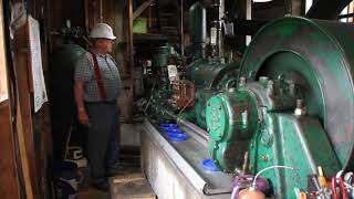 1924 Ruston Hornsby Diesel Engine in Operation at the Harmer Sawmill [upl. by Wilbert232]