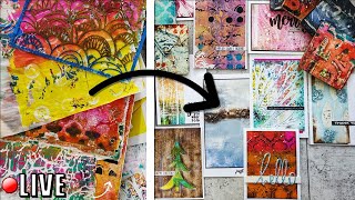 STUCK with 100s of Gelli Prints Watch my secrets for FINISHING [upl. by Oigolue285]