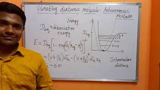 IR spectroscopy  Energy levels of a Vibrating diatomic molecule  Anharmonic oscillator model [upl. by Backler]