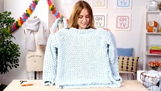 How To Knit A Chunky Wonderwool Sweater From Wool amp The Gang  Good HouseKeeping [upl. by Roath]