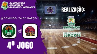 LIVE  LCB vs Filadélfia Wolves  4º Jogo do Campeonato Regional de Basquete  Iniciantes [upl. by Stryker]