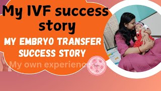 my embryo transfer success story  my IVF success story ivfsuccessstories [upl. by Glinys628]