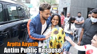 Arpita Khan Arrives With Husband Aayush Sharma To See Public Response Of ANTIM At Globus Salman Khan [upl. by Aiva]