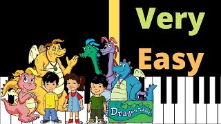 Dragon Tales Theme Song  VERY EASY Piano Tutorial [upl. by Doowron775]