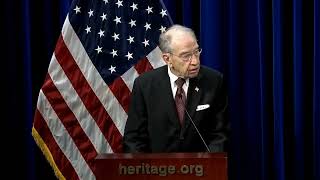 Grassley Delivers Keynote Speech at Heritage Symposium [upl. by Jobe]