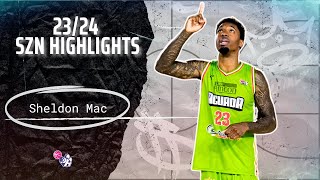 Sheldon Mac Highlights 202324  Puerto Rico BSN  Santeros de Aguada [upl. by Llekcm550]