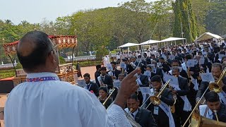 Brass band ensemble of 100 musicians play mesmerizing music on St Francis Xavier [upl. by Genaro]