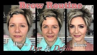 Brow Routine How to Dye and Define Your Brows [upl. by Anissej]