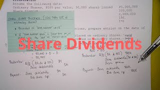 Accounting for Corporations  Share Dividends [upl. by Hagan]