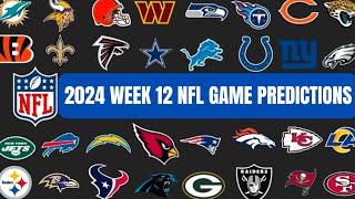 NFL Game  PREDICTIONS  for Week 12 [upl. by Davena117]