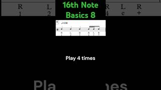 Rhythm Reading 16th Note Basics 8 100 bpm 16thnotes shorts rhythm music [upl. by Goldberg]