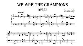 Queen  We Are The Champions for Piano [upl. by Atnahsal]