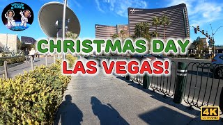 CHRISTMAS DAY STROLL LAS VEGAS  EXPLORING THE FESTIVE VIBES [upl. by Ikkim]