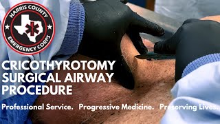 Cricothyrotomy Surgical Airway Procedure for Difficult Airway [upl. by Ael424]