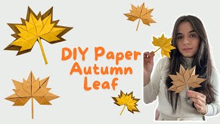 Herbstblatt aus Papier How to Make a Paper Autumn Leaf Como Fazer uma Folha de Outono de Papel [upl. by Leksehc585]