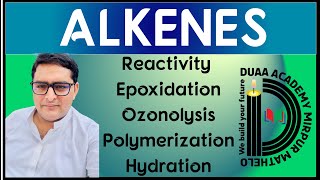 Reactivity of Alkenes  Ozonolysis  Epoxidation  Polymerization  Bayers test  Br2 water test [upl. by Rehptsirhc]