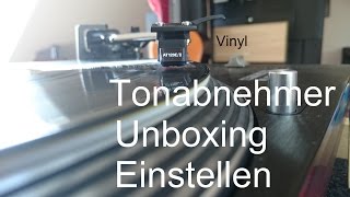 Plattenspieler Headshell Tonabnehmer ausrichten so gehts Unboxing Audio Technica  AT120EII [upl. by Ahsea169]