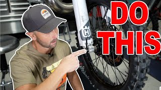 How To Correctly Install a Front Wheel on a Dirt Bike [upl. by Joao917]