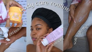 Body Care Routine for SOFT  GLOWY SKIN  Cleanse Exfoliate Shave Moisturize  more [upl. by Ahtnamas310]