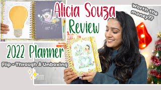 indepth Alicia Souza 2022 planner flipthrough amp unboxing  should you buy  Meghna Verghese [upl. by Hgielsa]