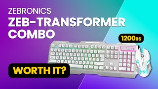 Zebronics ZebTransformer Gaming Keyboard and Mouse Combo Kit Worth buying in 2022  HINDI [upl. by Ellahcim]